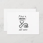 Beste Doctor Ooit Waardering 's Werelds Grootste D Bedankkaart (Voorkant / Achterkant)