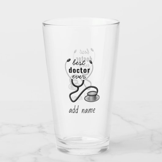 Beste Doctor Ooit Waardering 's Werelds Grootste D Glas (Achterkant)