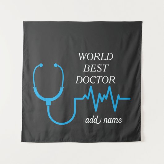 Beste Doctor Ooit Waardering 's Werelds Grootste D Wandkleed (Voorkant)