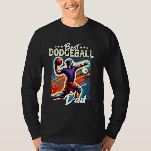 Beste Dodgeball Pap spelen Dodgeball T-shirt (Voorkant)