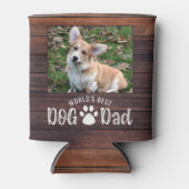 BESTE DOG DAD 2-foto's ter wereld schilderen print Blikjeskoeler (Voorkant)