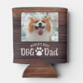 BESTE DOG DAD 2-foto's ter wereld schilderen print Blikjeskoeler (Achterkant)