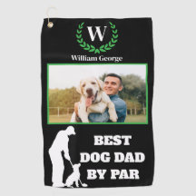 Beste Dog Dad By Par Met Aangepaste Foto & Monogra