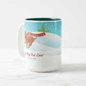 Beste Dog Dad Chihuahua Snowy Christmas Mok (Voorkant links)