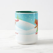 Beste Dog Dad Chihuahua Snowy Christmas Mok (Center)