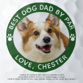 BESTE DOG DAD DOOR PAR Paw Print Green Golfballen