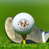 BESTE DOG DAD DOOR PAR Paw Print Photo Golfballen