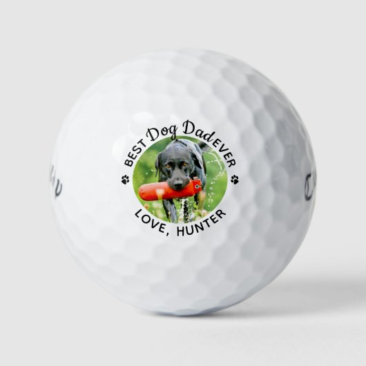 Beste DOG DAD door persoonlijke, persoonlijke schi Golfballen (Voorkant)