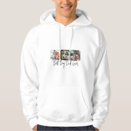 Beste Dog Dad Ever - Aangepaste 3-foto collage Hoodie
