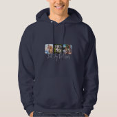 Beste Dog Dad Ever - Aangepaste 3-foto collage Hoodie (Voorkant)