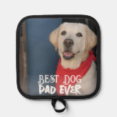 Beste Dog Dad Ever Modern Custom Afbeelding en tek Pannenlap (Voorkant)