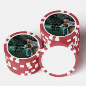 Beste Dog Dad Gepersonaliseerde Foto Vaderdag Poker Chips (Opstapeling)