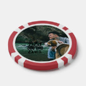 Beste Dog Dad Gepersonaliseerde Foto Vaderdag Poker Chips (Enkel)