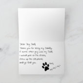 Beste Dog Dad Mama Customization Pet Name Card Bedankkaart (Binnen)