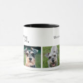 Beste Dog Dad Moderne Minimalistische 4 Foto Mok (Midden)