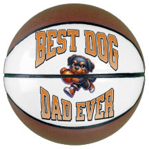 Beste Dog Dad Ooit - Basketbal Pup Gift Design