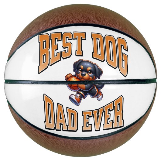 Beste Dog Dad Ooit - Basketbal Pup Gift Design (Voorkant)