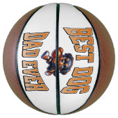 Beste Dog Dad Ooit - Basketbal Pup Gift Design (Verticaal)