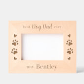 Beste Dog DAD ooit - Gepersonaliseerd Houten Afbee Gegraveerde Lijstjes (Voorkant)