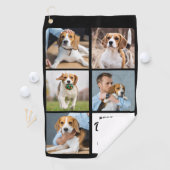Beste DOG DAD ooit - Golfer - Persoonlijke 5 foto Golfhanddoek (Insitu)