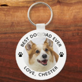 BESTE DOG DAD OOIT Pauw Print Photo Sleutelhanger (Voorkant)