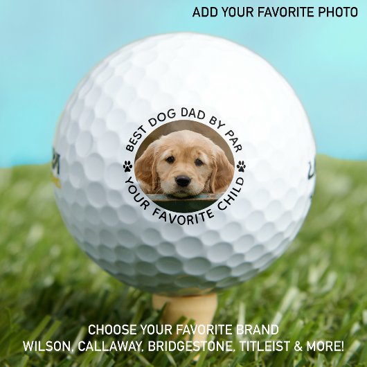 Beste DOG DAD op basis van Par Paw Print Custom Ph Golfballen