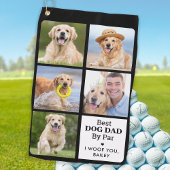 Beste DOG DAD op basis van Par - persoonlijke 5 fo Golfhanddoek