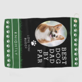 BESTE DOG DAD VAN PAR Foto's schilderen Afdrukken  Golfhanddoek (Horizontaal)