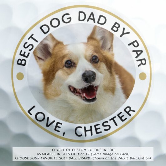 BESTE DOG DAD VAN PAR Persoonlijke Golf Balls Golfballen