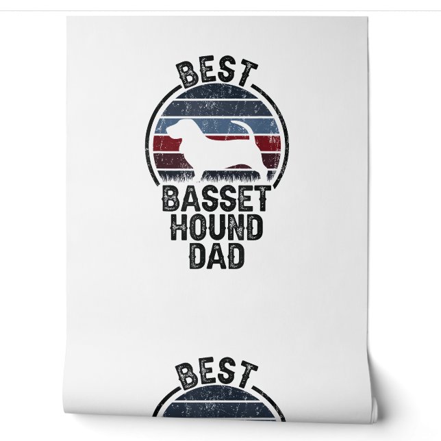 Beste Dog Father Dad -  Basset Hound Behang (Afrollen)