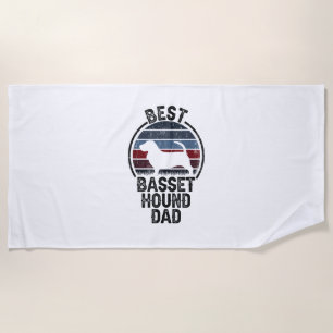 Beste Dog Father Dad - Basset Hound Strandlaken