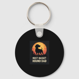 Beste Dog Father Dad - Basset Hound T-shirt Sleutelhanger