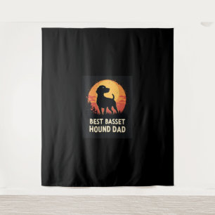 Beste Dog Father Dad - Basset Hound T-shirt Wandkleed