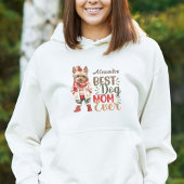 Beste Dog Moeder Ooit Waterverf Yorkie Winter Cust Hoodie