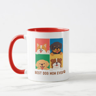"Beste Dog Mom Ever" Mok Perfect Gift voor Dog Mom