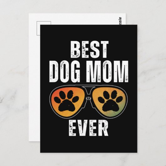 BESTE DOG MOM OOIT BRIEFKAART (Voorkant / Achterkant)