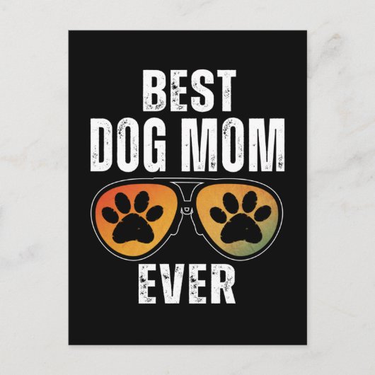 BESTE DOG MOM OOIT BRIEFKAART (Voorkant)