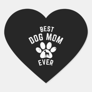 BESTE DOG MOM OOIT HART STICKER