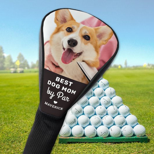 Beste DOG MOM op basis van Par Custom Photo Moeder Golfheadcover