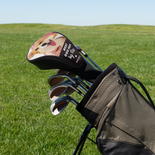 Beste DOG MOM op basis van Par Custom Photo Moeder Golfheadcover (Insitu)