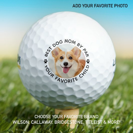 Beste DOG MOM op basis van Par Paw Afdrukken Aange Golfballen