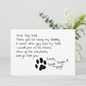 Beste Dog Pa mam kaart voor huisvader (Staand voorkant)