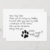 Beste Dog Pa mam kaart voor huisvader (Voorkant / Achterkant)