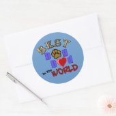 Beste Dog Pap in de Wereld Sticker (Envelop)