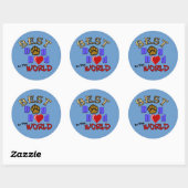 Beste Dog Pap in de Wereld Sticker (Vel)