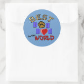 Beste Dog Pap in de Wereld Sticker (Tas)