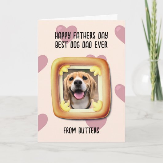 Beste Dog Pap Vaders Dag Kaart (Voorkant)