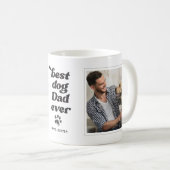 Beste Dog Papa Ever Custom Foto en Tekst Koffie Mo Koffiemok (Voorkant rechts)