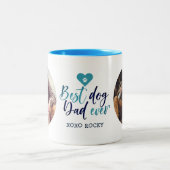 Beste Dog Papa Ooit 2-foto Mok (Center)