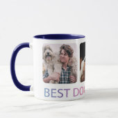 Beste Dog Papa Ooit Fotocollage Pet Coffee Mok (Links)